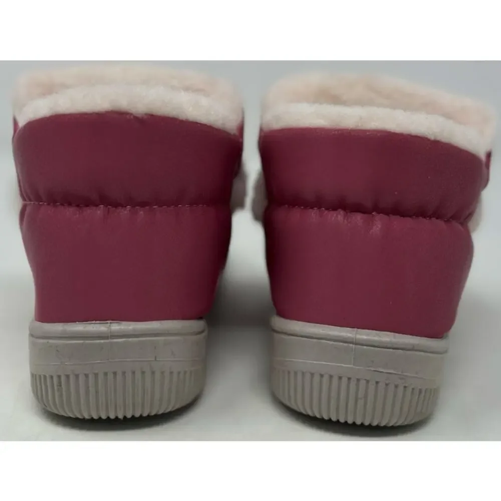 Happy Bear Slip on Pink Sherpa Inside Shoes Size 26 - 27 = 9.5 or 10 Little Kids